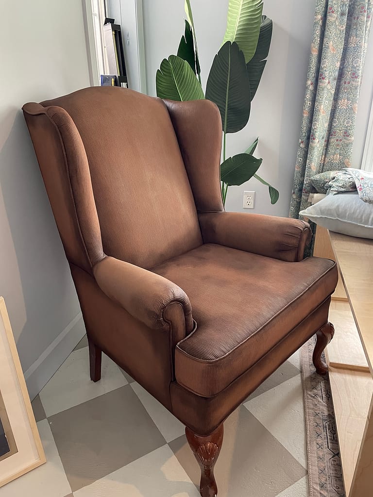 Faux Leather Painted Chair